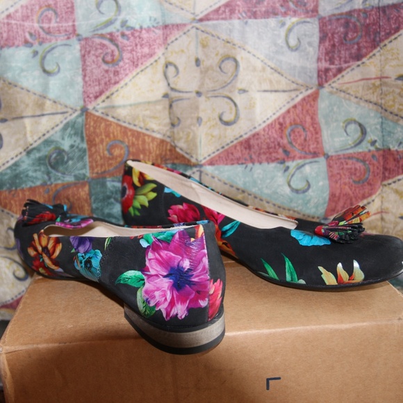 Black/floral Zapato flats - Size 40 - Picture 4 of 10